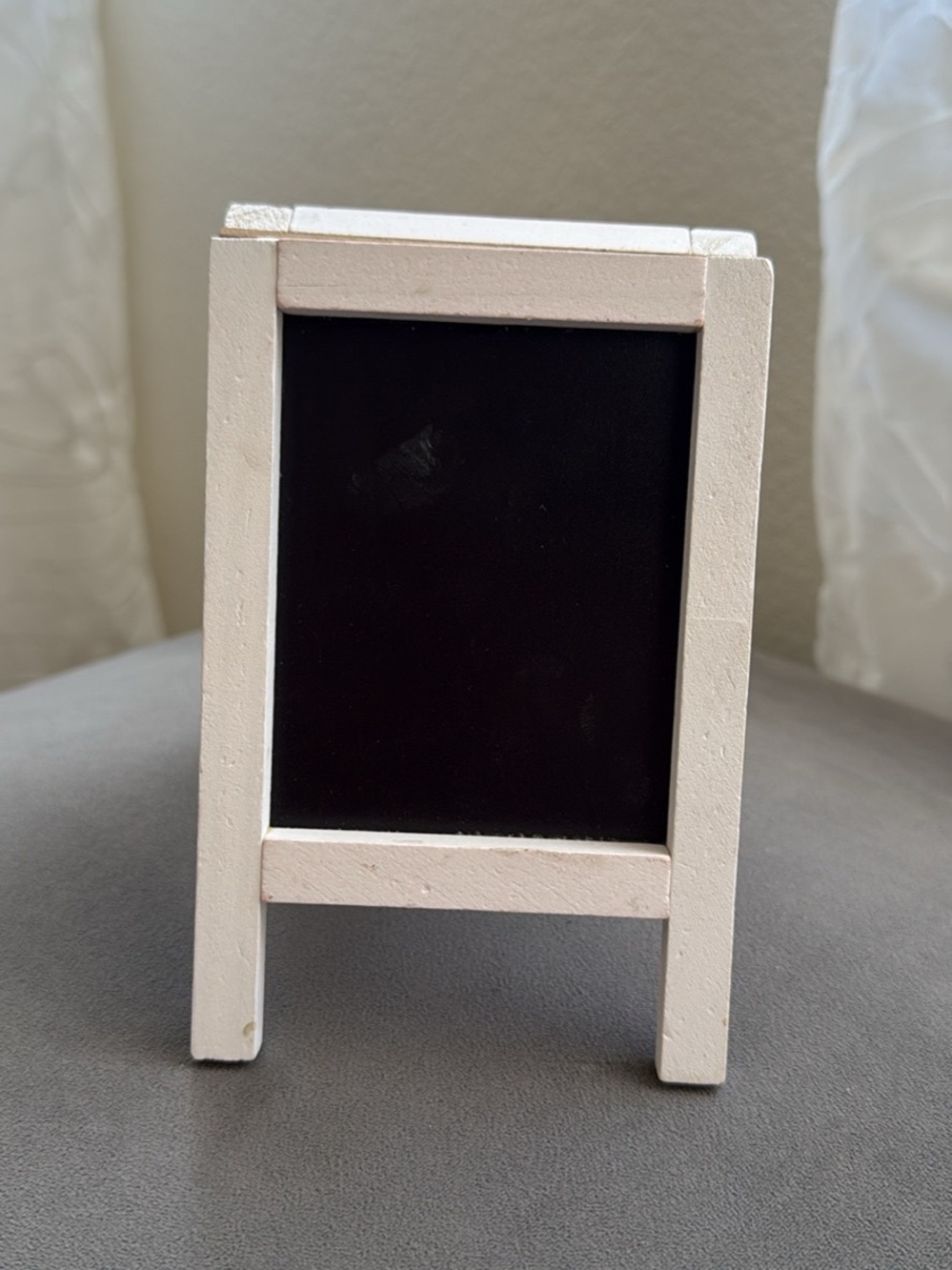 White Mini Chalkboard Sign for Home Accents